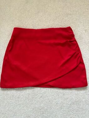 Zara Red Mini Skirt Size S